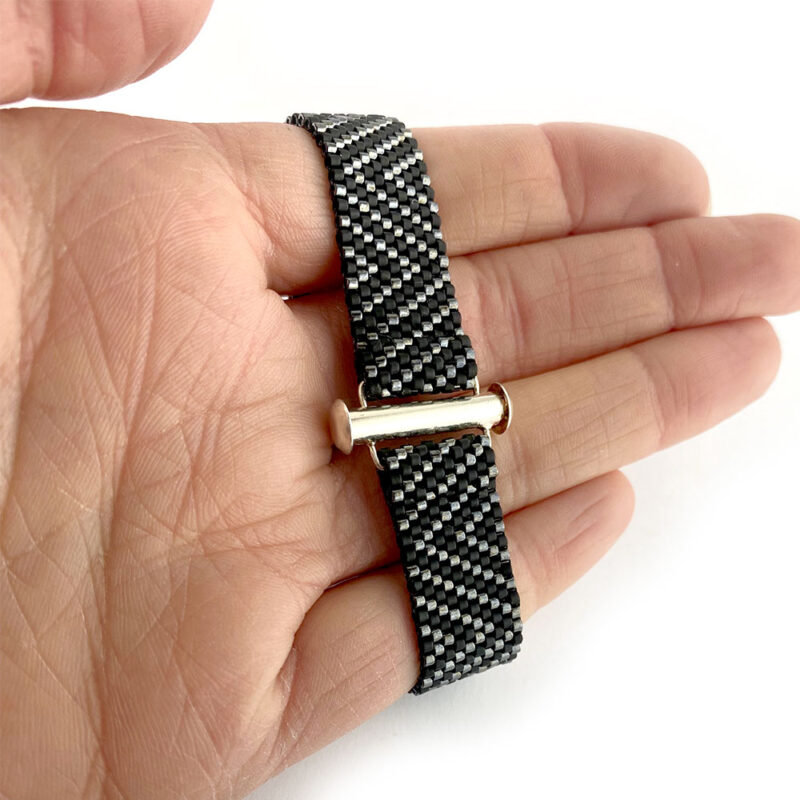 Deco Noir Bracelet Kit - Peyote Stitch