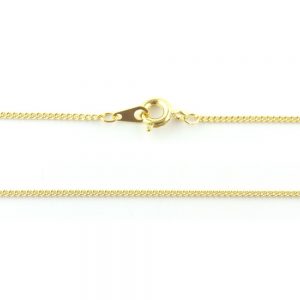 18 inch Fine Curb Chain Gold Plated