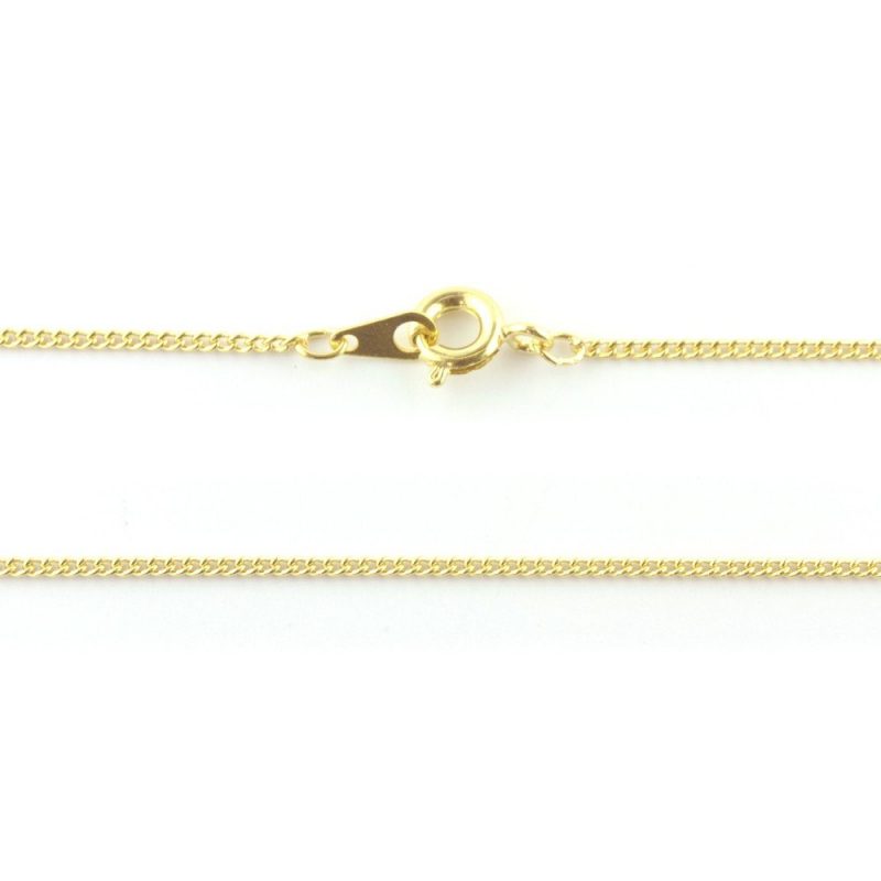 18 inch Fine Curb Chain Gold Plated