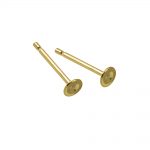 Gold plated 3mm flat pad ear studs