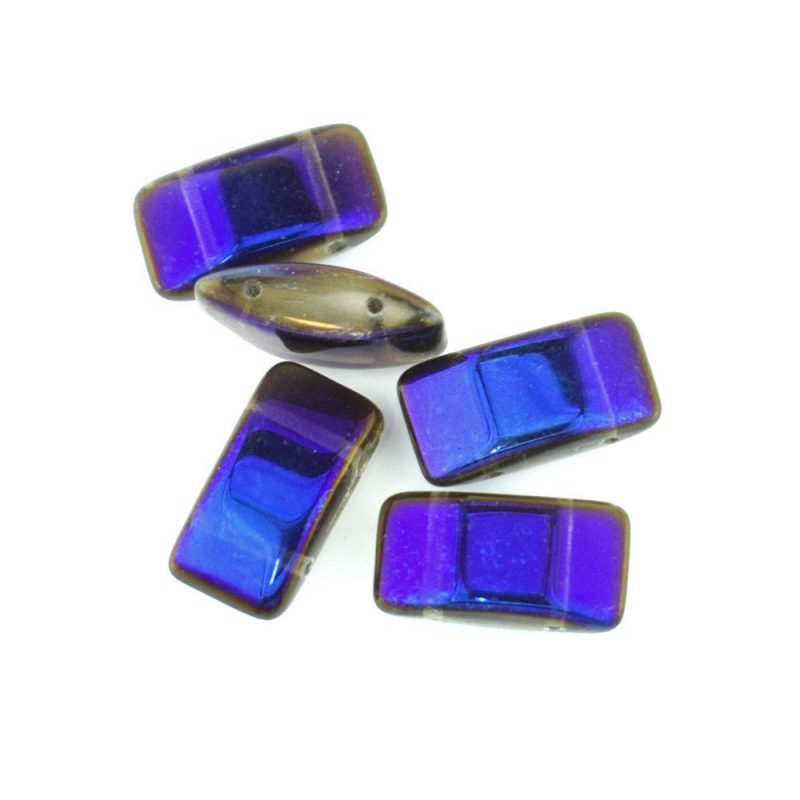 czech glass 2 holed carrier bead