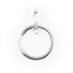 Sterling Silver Hoop Pendant with Loop