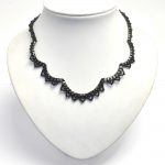 Vintage style lace necklace in the black colourway