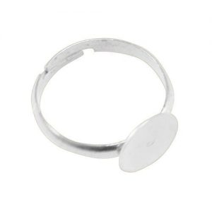 Ring Flat Pad 7mm Silver Plated