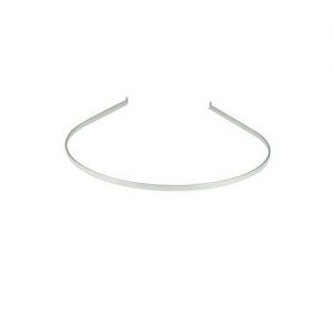 Small Plain Head Band Silver Plated