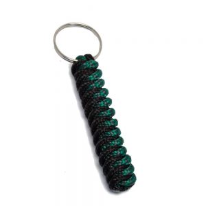 Paracord Snake Knot Keyring Kit Forest Green and Black