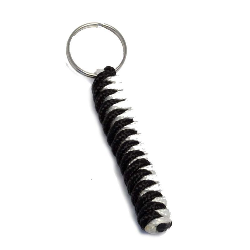 Paracord Snake Knot Keyring Kit Black and White