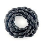 Oval Wooden Beads Black