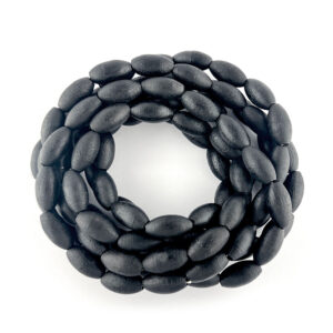 Oval Wooden Beads Black
