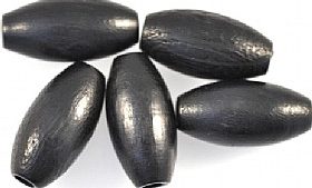 black oval wooden beads made in Europe