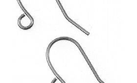 Earwire Shepherds Crook Black Plated