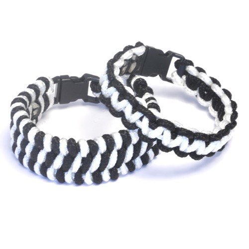 Black and White Paracord Bracelets Kit