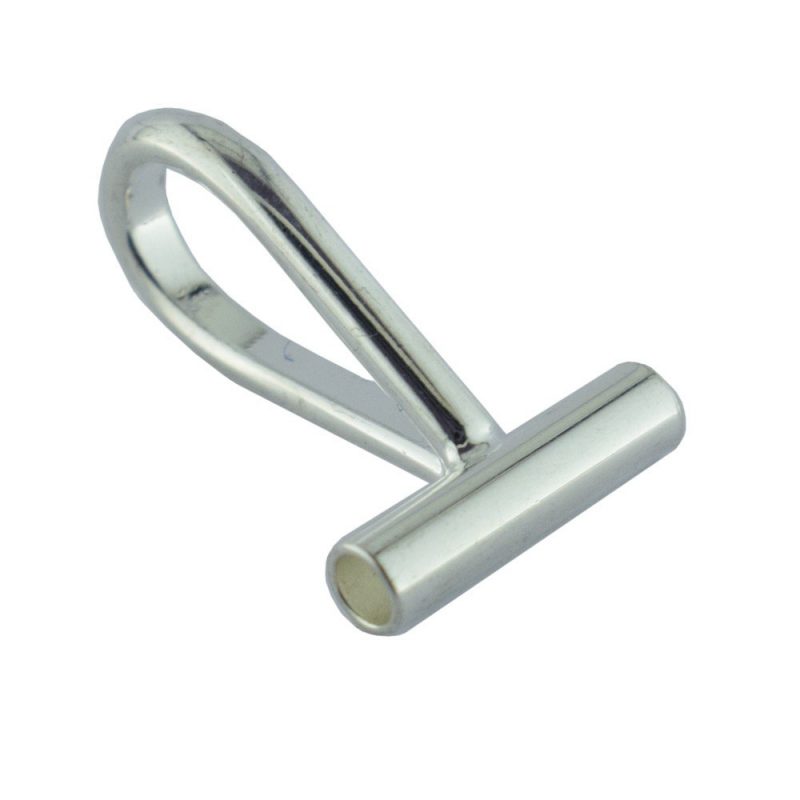 Brooch to Pendant Horizontal Converter Silver Plated