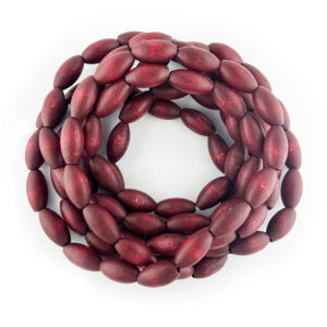 Oval Wooden Beads Brown