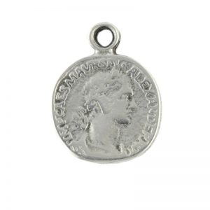 metal Alexandra coin pendant charm