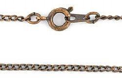 18 inch Curb Chain Antique Copper Plated