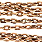 Flat Oval Chain Copper Coloured