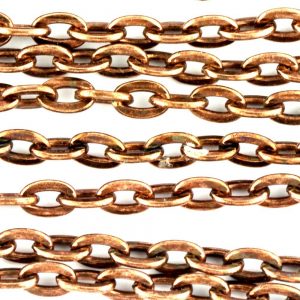 Flat Oval Chain Copper Coloured