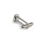 Cufflink with 11mm Pad Silver Plated