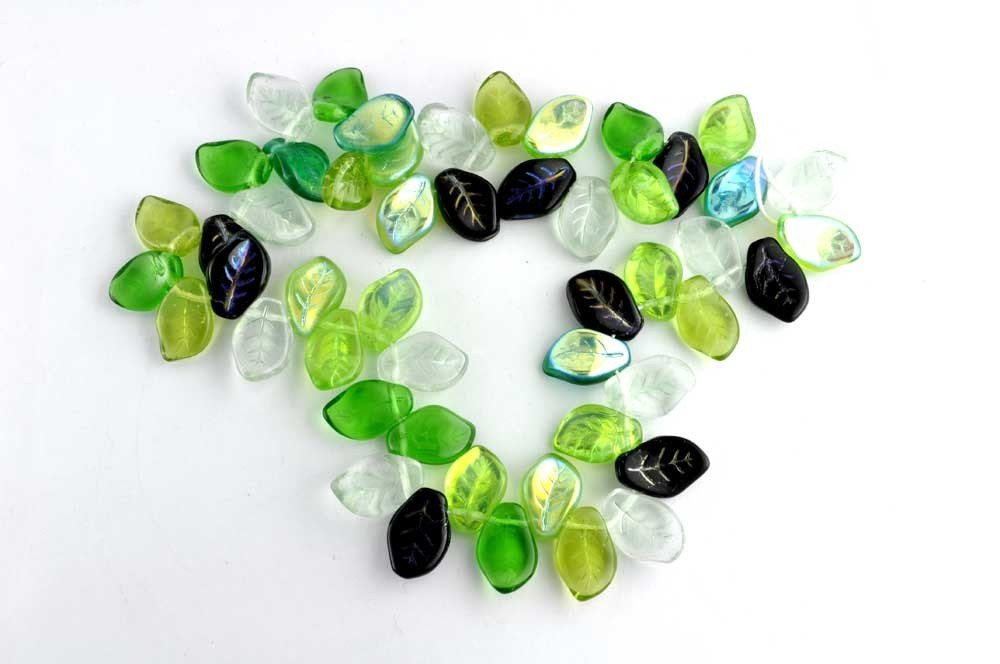 Glass Leaf Beads - The Bead Shop Nottingham Ltd