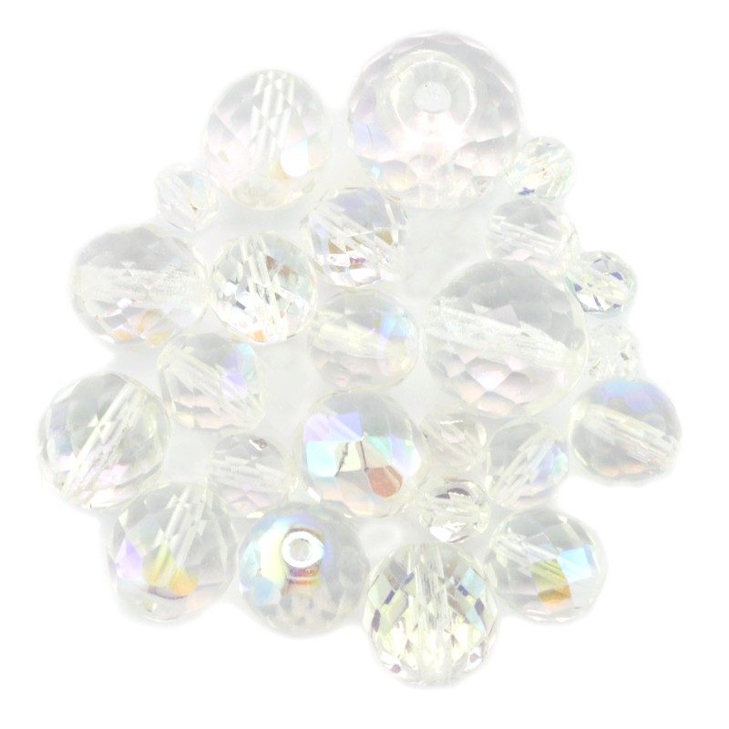 Preciosa crystal ab glass bead mix