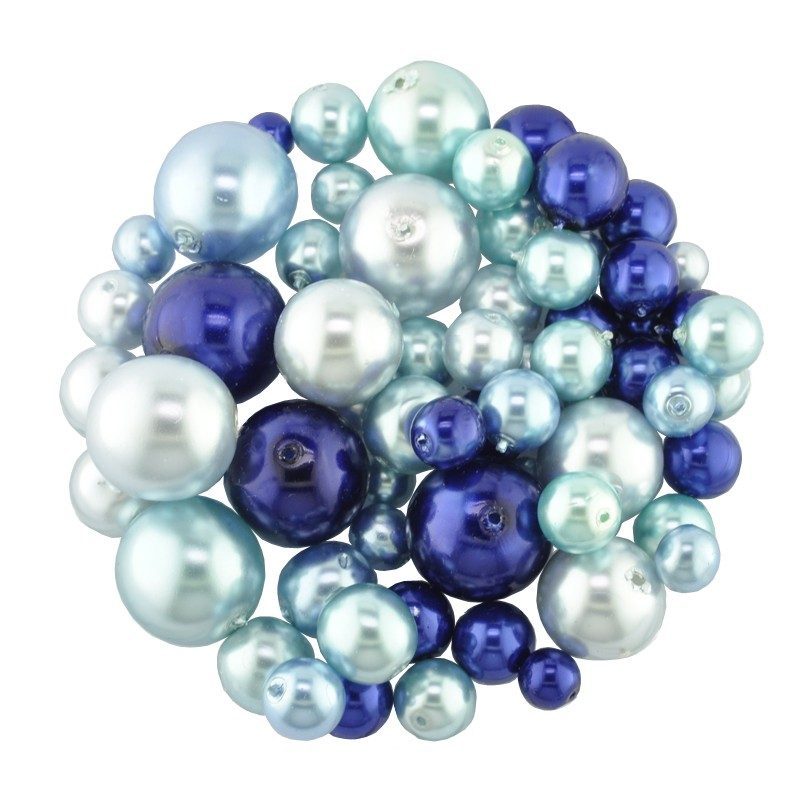 Blue Czech Glass Pearl Mix