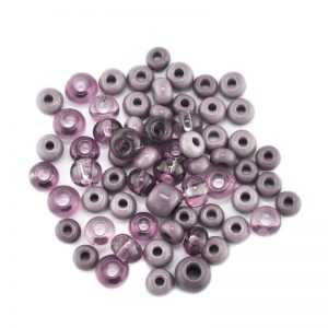 Purple czech glass seed bead mix