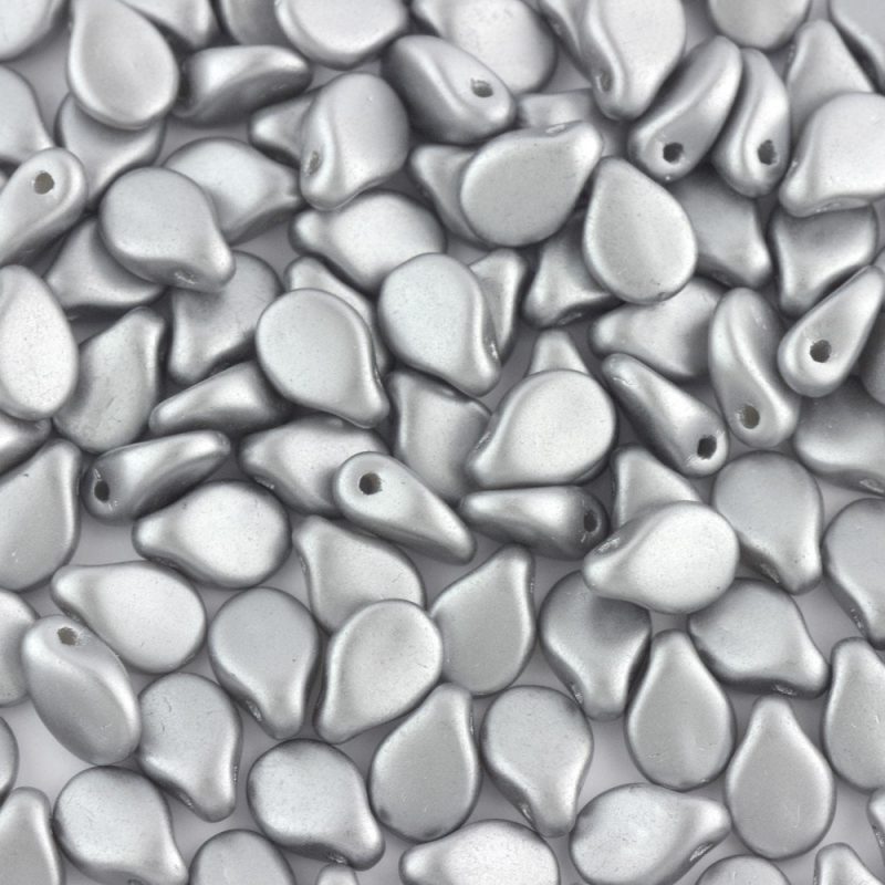 Pastel Grey/Silver Preciosa Pip Beads