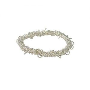 Elasticated Charm Bracelet Silver Plated