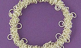 Elasticated Charm Bracelet Silver Plated