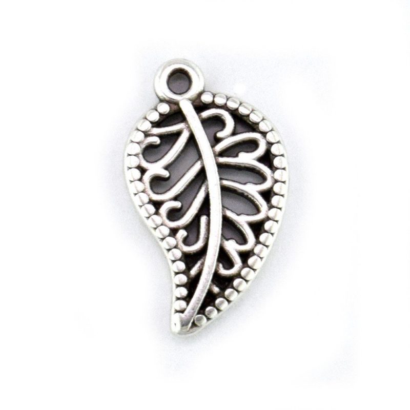 Silver Plated Leaf Charm