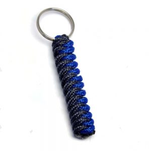 Paracord Snake Knot Keyring Kit Grey and Royal Blue