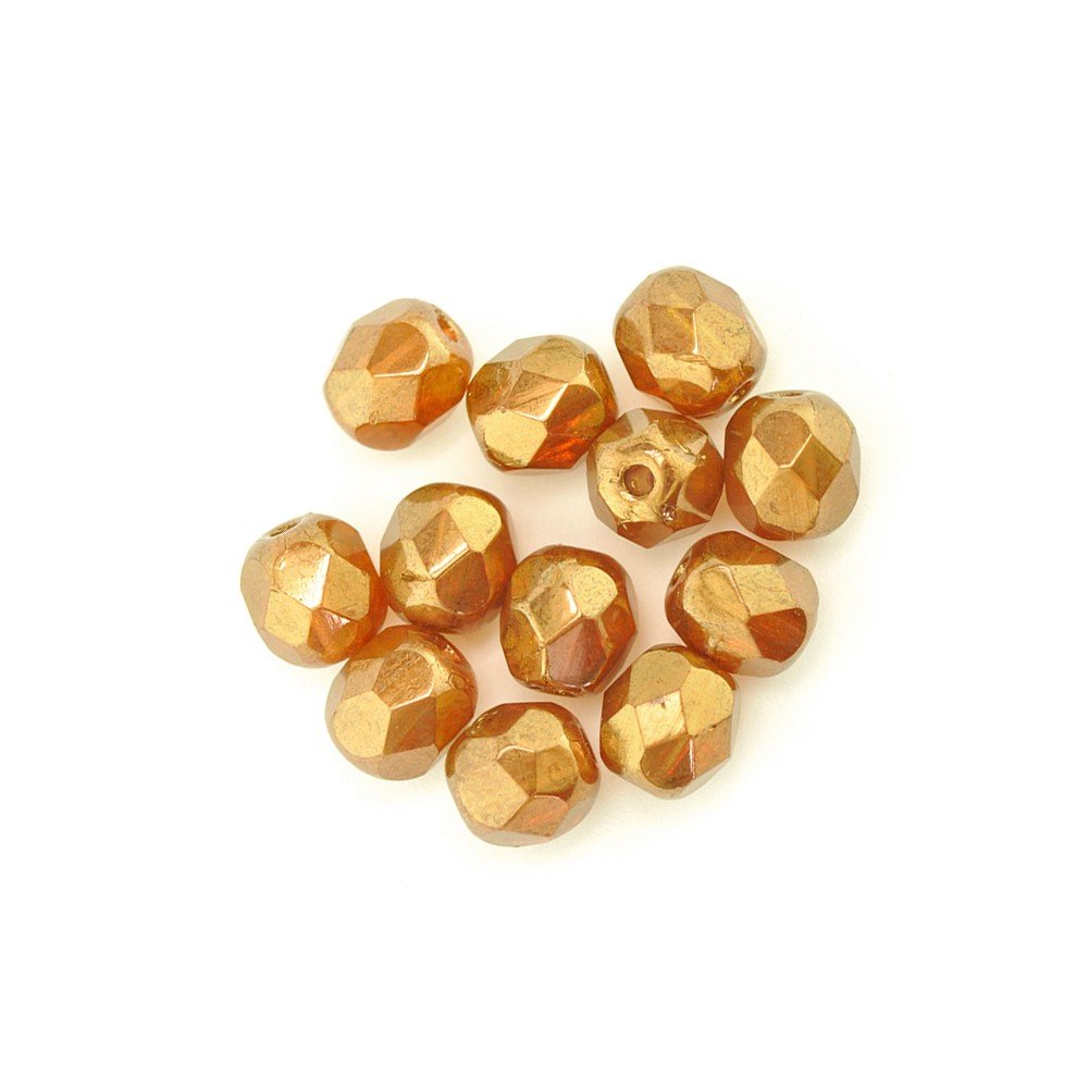 4mm Round Faceted Glass Beads 9980 Bronze The Bead Shop Nottingham Ltd