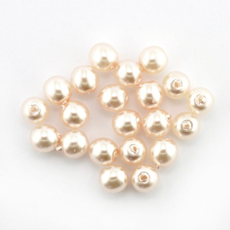 4mm Glass Beads 5060 Peach Pearl