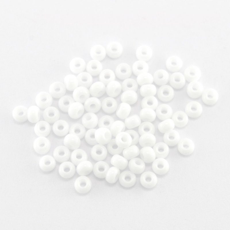 Size 9/0 Seed Beads 1006 Opaque White