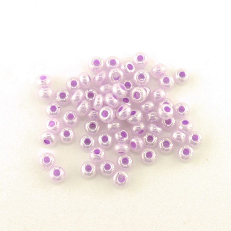 Size 9/0 Seed Beads 5845 Pink Lined Lavender