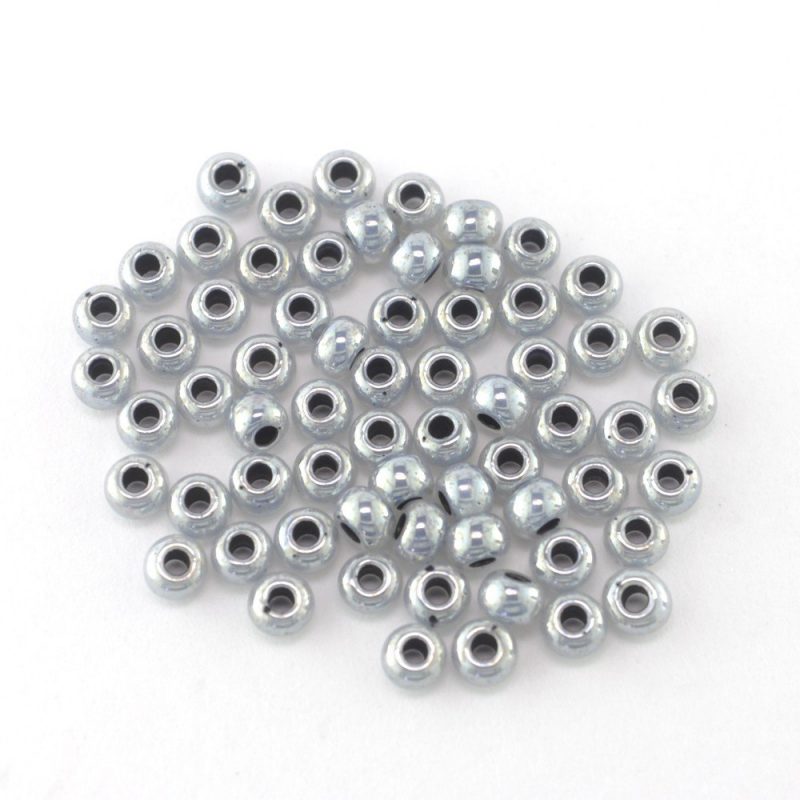 Size 9/0 Seed Beads 9380 Grey Pearl