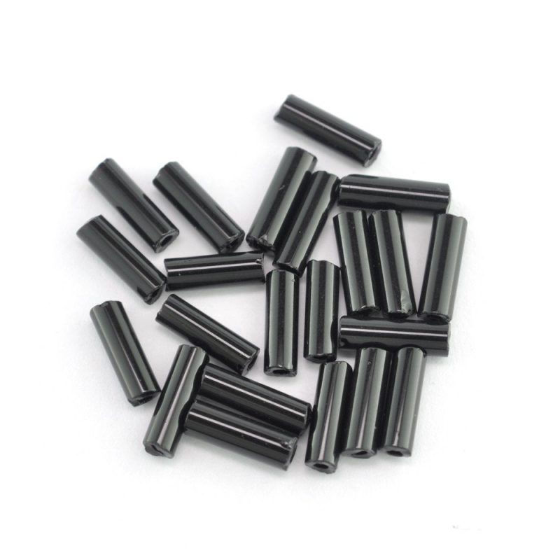 7mm Bugle Beads 1000 Black