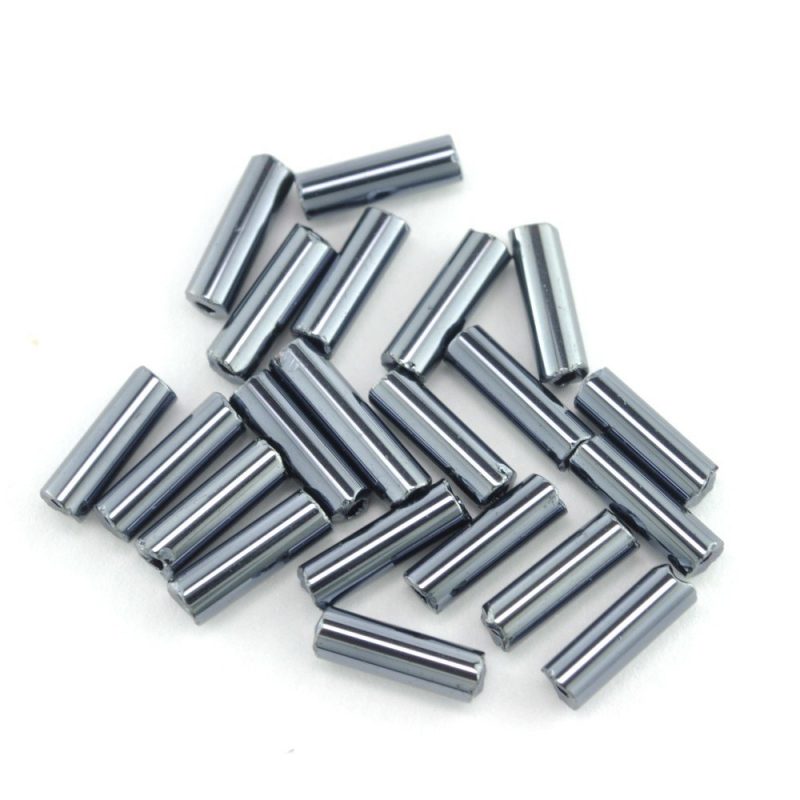 7mm Bugle Beads 9380 Haematite