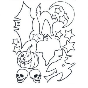 Halloween pre-printed Shrink Plastic Sheet