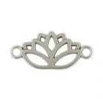 Metal Lotus flower charm connector