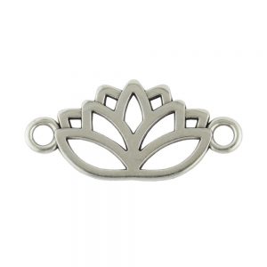 Metal Lotus flower charm connector