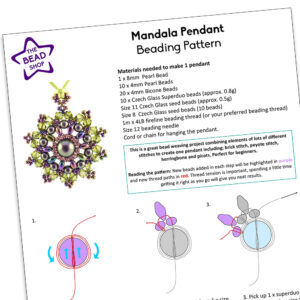 Mandala Pendant Bead Weaving Pattern