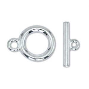 Toggle clasp medium silver plated