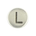 Round meal letter bead L