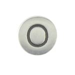 Round metal letter bead O