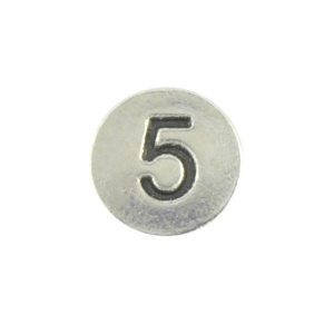 Round metal letter bead 5