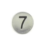 Round metal letter bead 7