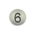 Round metal letter bead 6