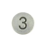 Round metal number bead 3